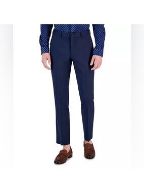Armani Exchange Dark Blue Straight Dress Pants